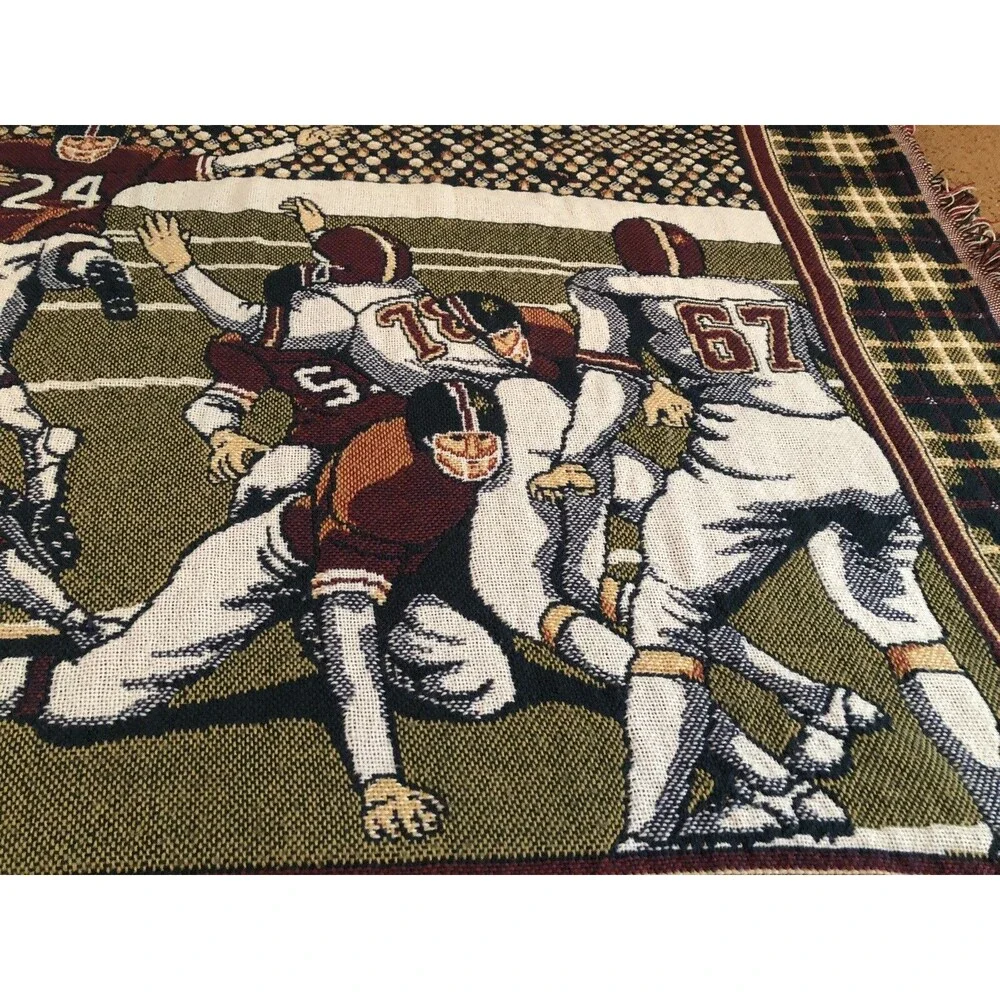 VTG Crown Crafts Wall Hanging Football Game Tapestry 40